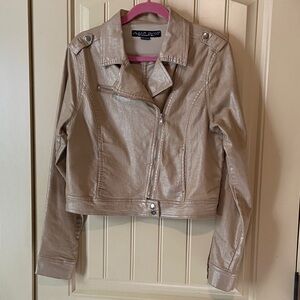 Gold Stretch Bomber Jacket